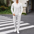 2024 Europe and the United States cross-border Amazon new waffle sports casual long sleeve solid color pants two-piece set