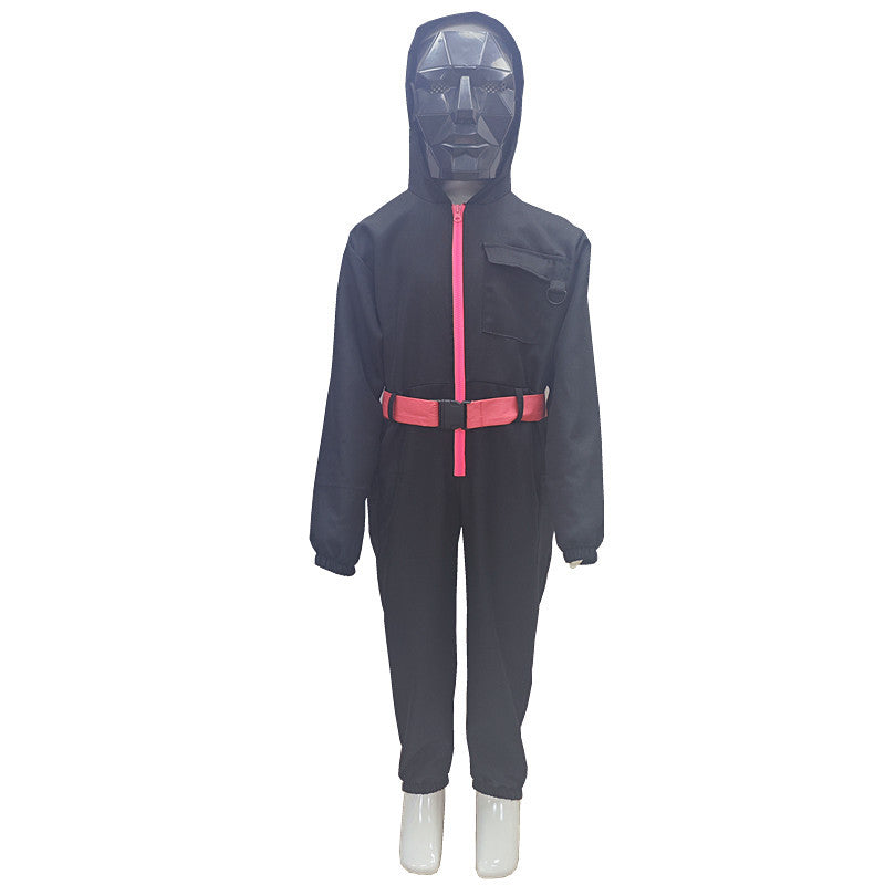 Red Heist-Style Halloween Costume & Mask