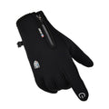 Reflective Zipper Gloves Waterproof Fleece-Lined Thickeneding Warm Windproof Men and Women Cycling Driving Tram Skiing Outdoor Autumn and Winter