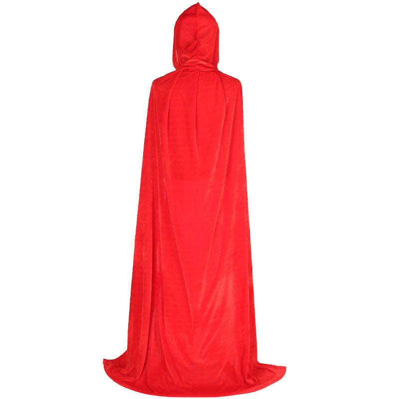 Halloween Kids Costume Golden Velvet Cloak Death Cloak Cape Vampire Witch School Performance Dress Up