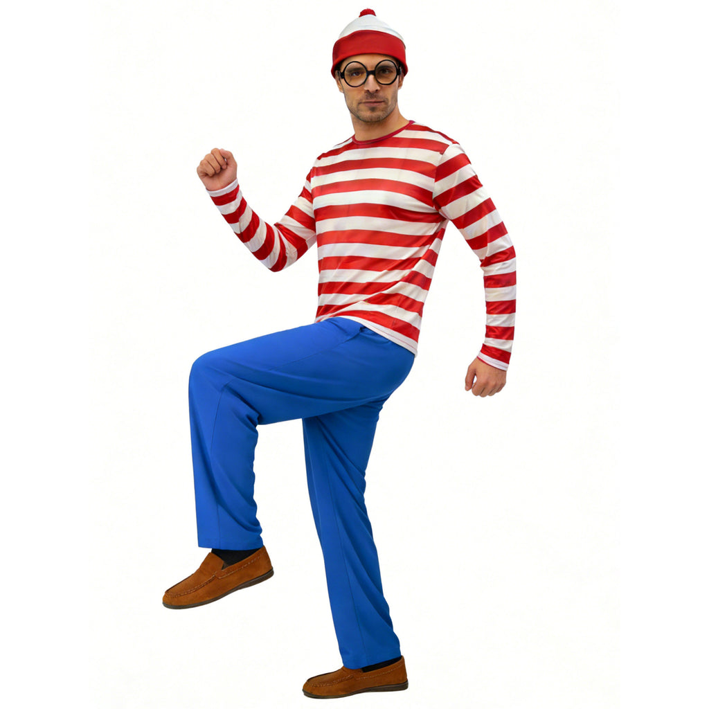 Red & White Striped Halloween Costume Set