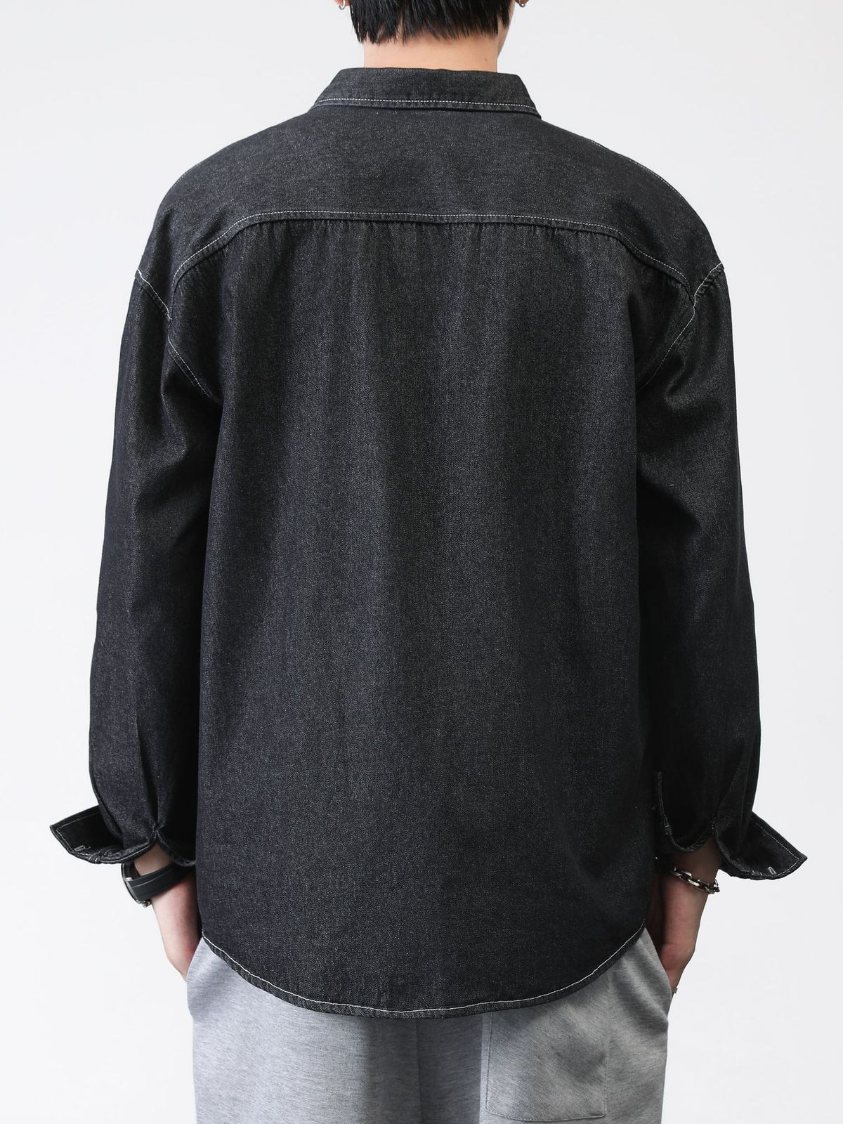 Lktm Men's Wear # Shirt Men's Autumn and Winter New Style Washed Loose Denim Korean Style Trendy Long-Sleeved Shirt Work Jacket