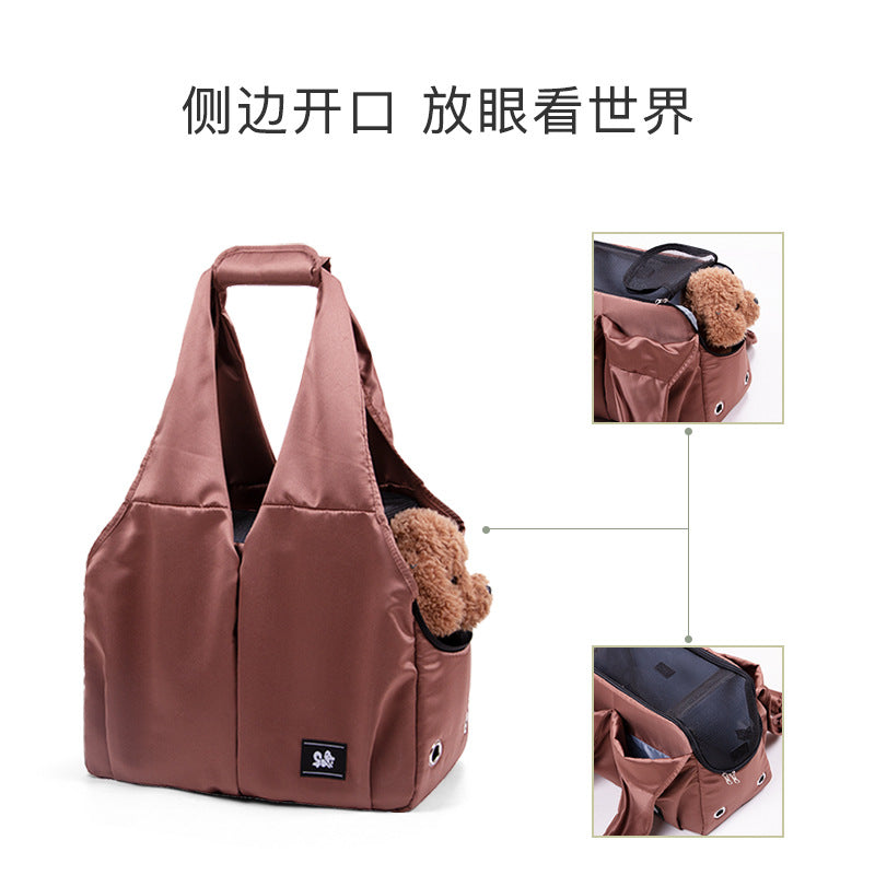 Cat Bag Outgoing Portable Pet Bag Large Capacity Breathable Cat Backpack with Dog One-Shoulder Handbag Soft