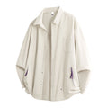 2025 Autumn/Winter New Men's Long Sleeve Melard Shirt Youth Trend Thin Casual Loose Top Jacket