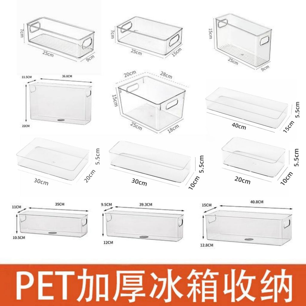 Refrigerator Storage Box Household Thickened Transparent Food Grade Fresh-keeping Box Beverage Multi-style Stackable Vegetable Freezer Box