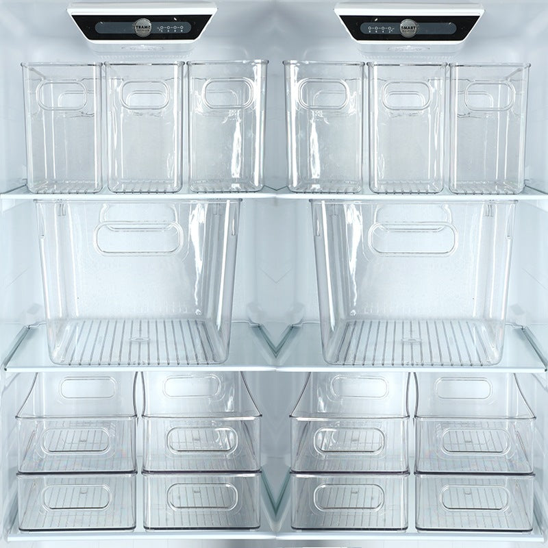 Refrigerator Storage Box Household Thickened Transparent Food Grade Fresh-keeping Box Beverage Multi-style Stackable Vegetable Freezer Box