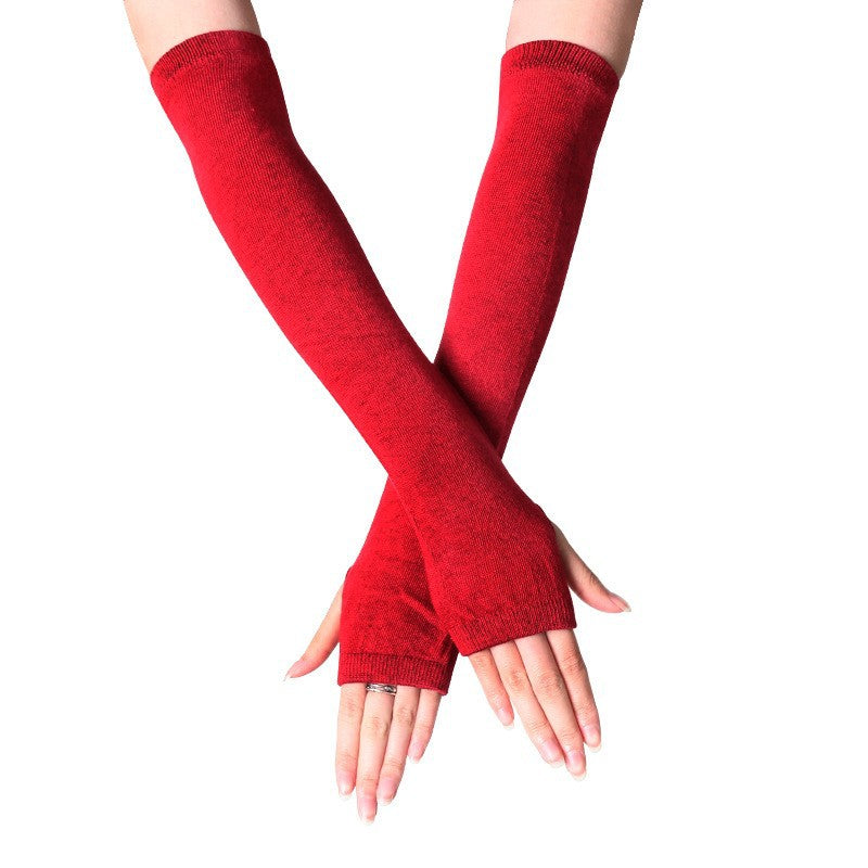 Direct selling/factory wholesale explosions Korean version of autumn and winter cute knitted finger/half finger wrist cover fashion wrist cover
