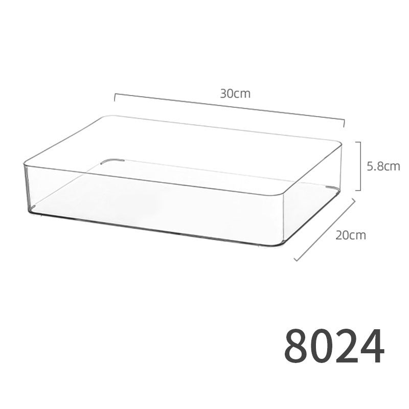 Desktop Storage Box with Lid Flip-Top Rectangular Transparent Acrylic Storage Box Kitchen Cosmetics Sundry Work Station