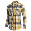 Foreign Trade 2024 Autumn and Winter New Plaid Shirt Men's Long Sleeve Fashion Double Pocket Casual Large Size Shirt Men's Jacket