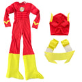 Halloween Kids Superhero Muscle Dress Up The Flash Dress Up Boys Anime Figure Cosplay Costume