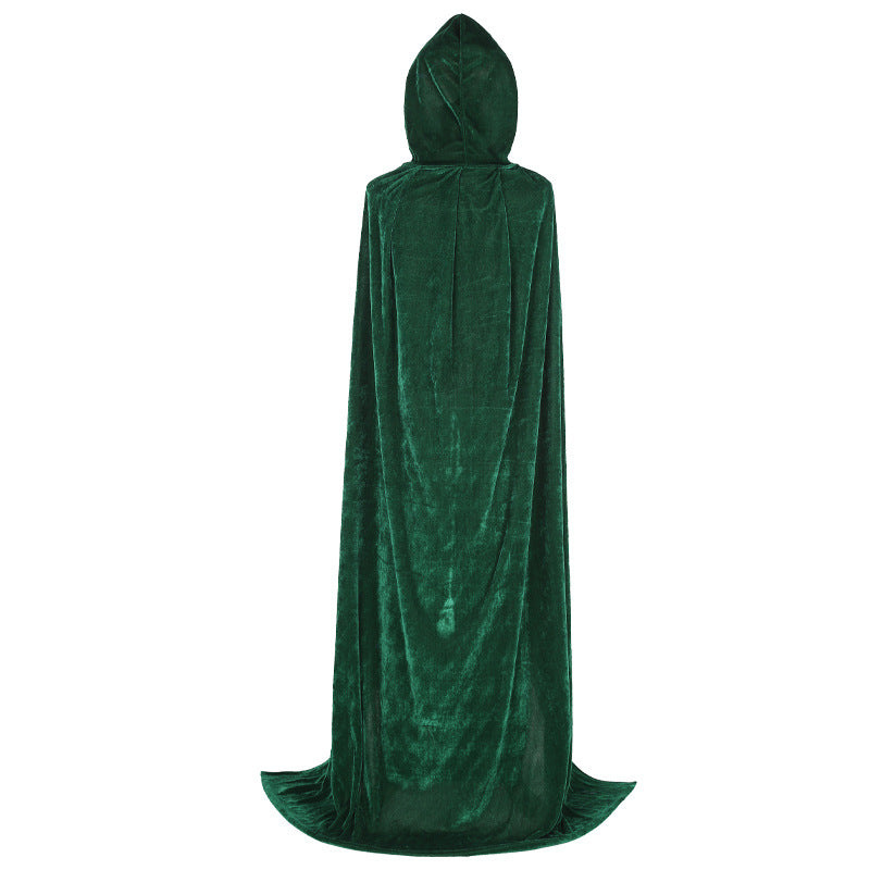 Halloween Kids Costume Golden Velvet Cloak Death Cloak Cape Vampire Witch School Performance Dress Up