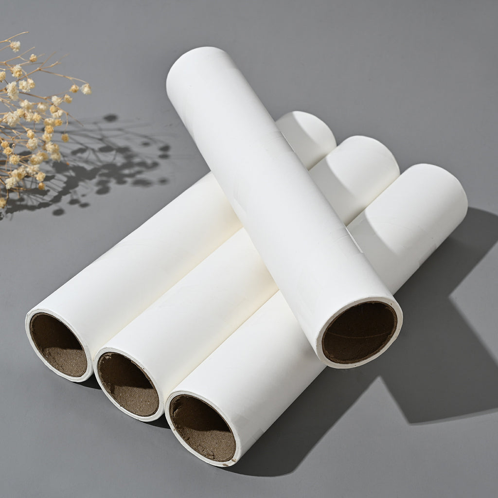 24cm sticky hair roller tearable sticky dust roll paper pet hair removal brush hair roll paper replacement core factory wholesale