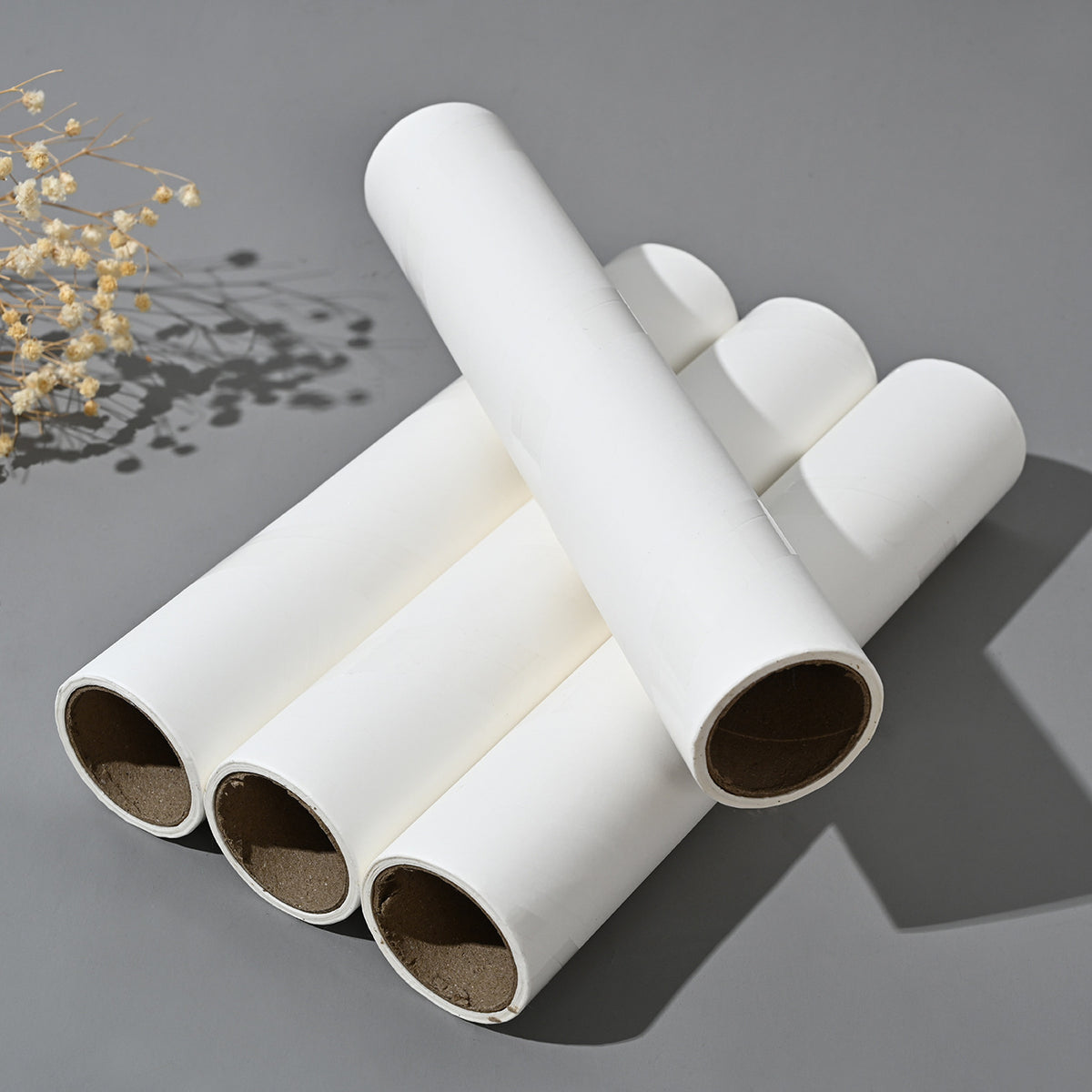 24cm sticky hair roller tearable sticky dust roll paper pet hair removal brush hair roll paper replacement core factory wholesale