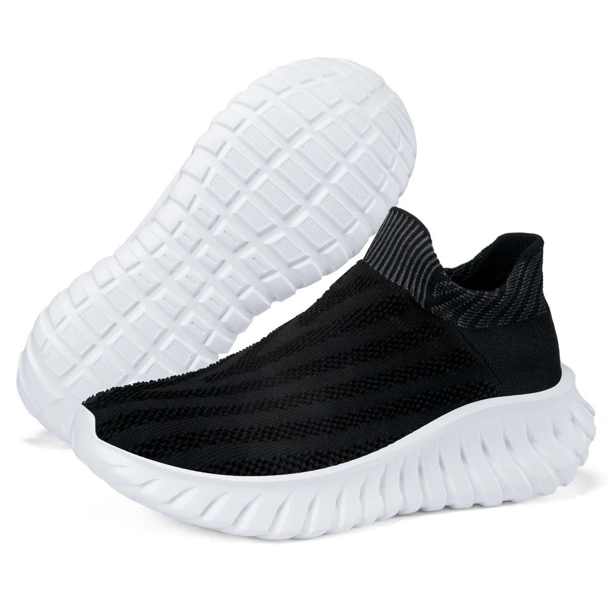 Men'S One Foot Walking Shoes Anti Slip Running Shoes, Breathable Thick