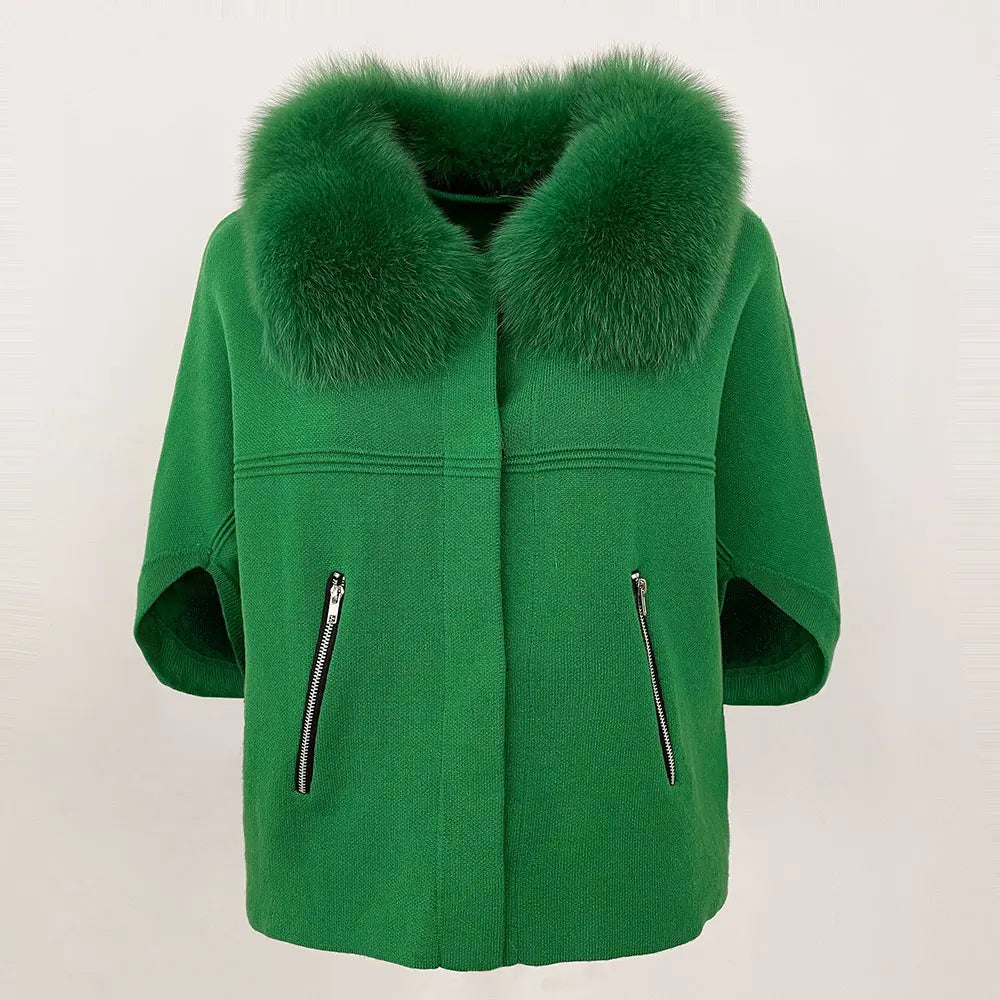 Knitwear Woman Clothes for Women Autumn European Fashion Knitted Sweater Real Fur Coat Natural Fox Fur Jacket Spring Cardigan