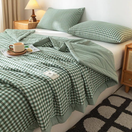 100% Cotton Quilted Comforter Long Staple Quilt Core Air-Conditioning