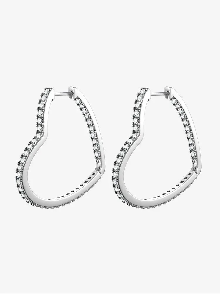 925 Sterling Silver Exquisite Zirconium Ear Buckle Earring For Women