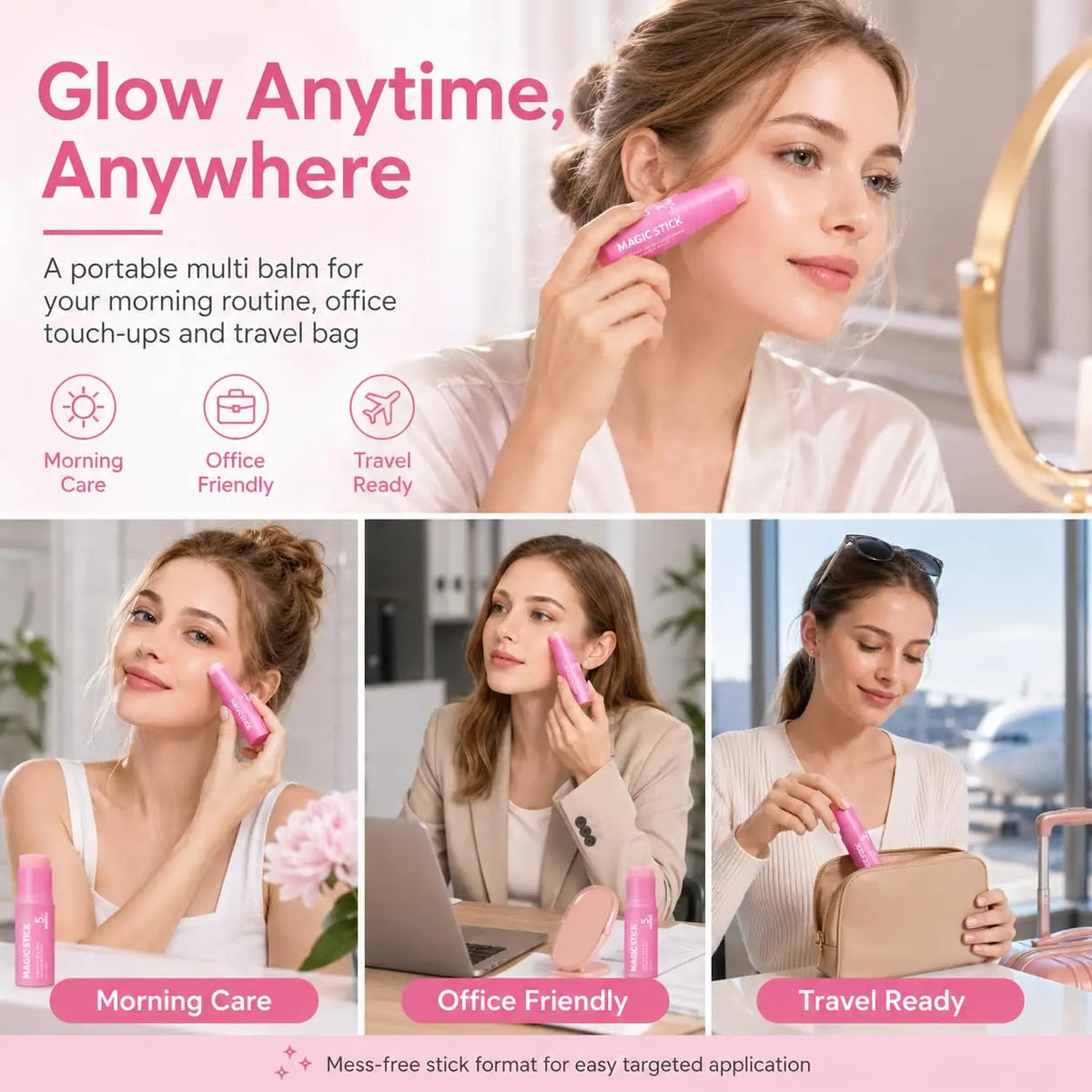 PDRN Pink Collagen Volume Multi Balm Stick Face & Body Balm For