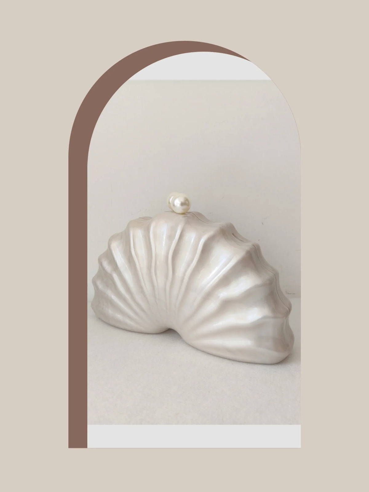 Original Shell Half Room Acrylic Beaded Bag Box Clutches Party Evening Purse Women Shoulder Travel Beach Mini Summer Handbags