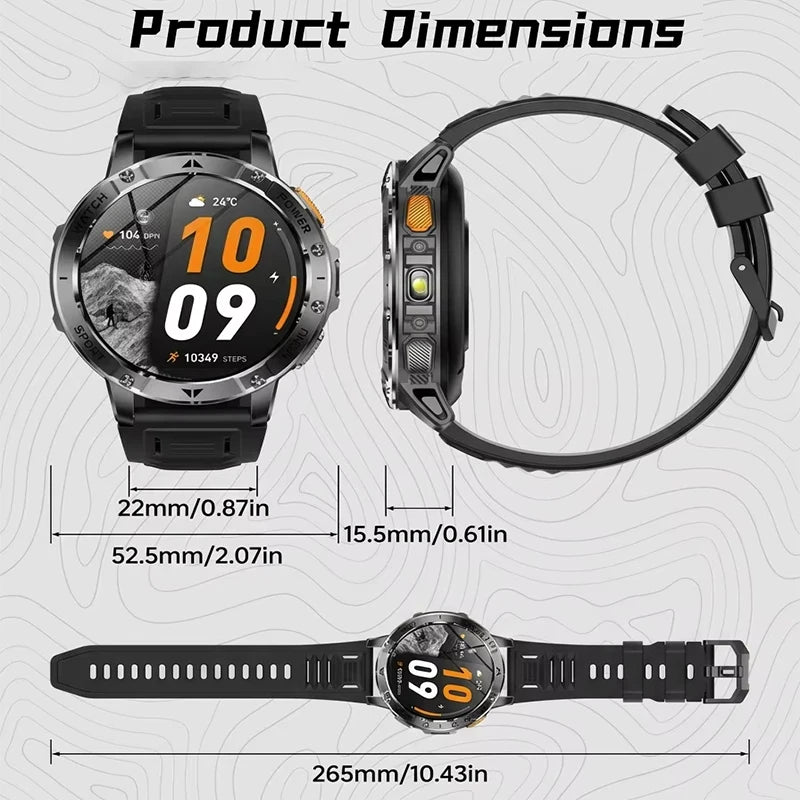 1.7-Inch Bluetooth Smart Watch with SOS & Sports Modes