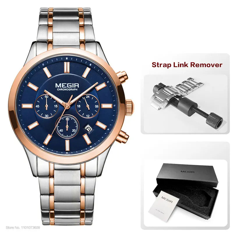 Men's Stainless Steel Chronograph Quartz Watch