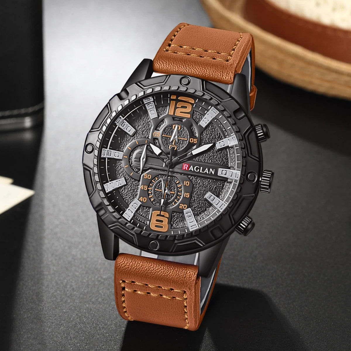 Men's Classic Leather Strap Watch