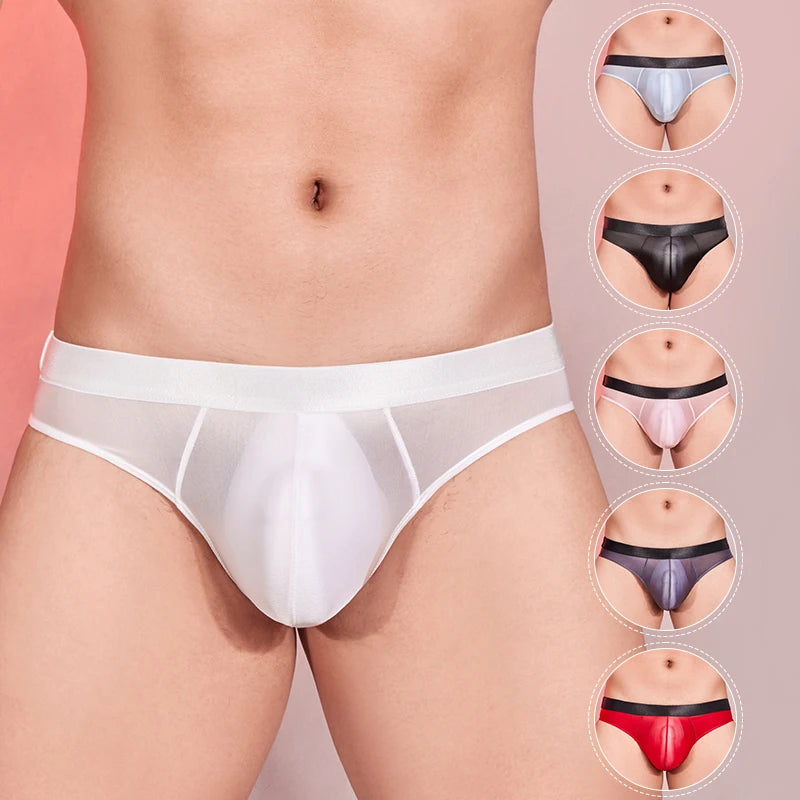 Mens Briefs ventilate Ultra Thin Underwear Sexy U Bulge Pouch Male Panties Elastic Comfort Quick Drying Knickers Underpants