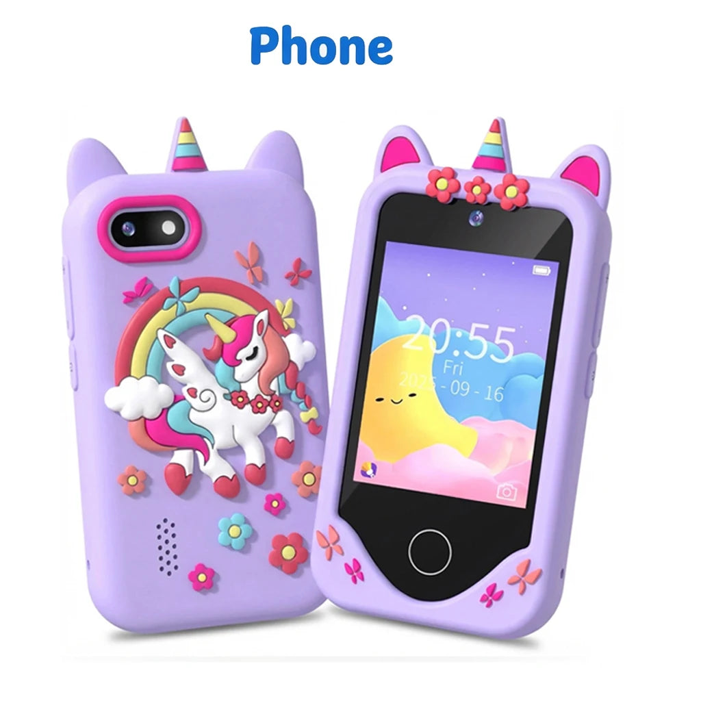 Kids Smart Toy Phone 44 Puzzle Games MP3 Player Camera Touchscreen