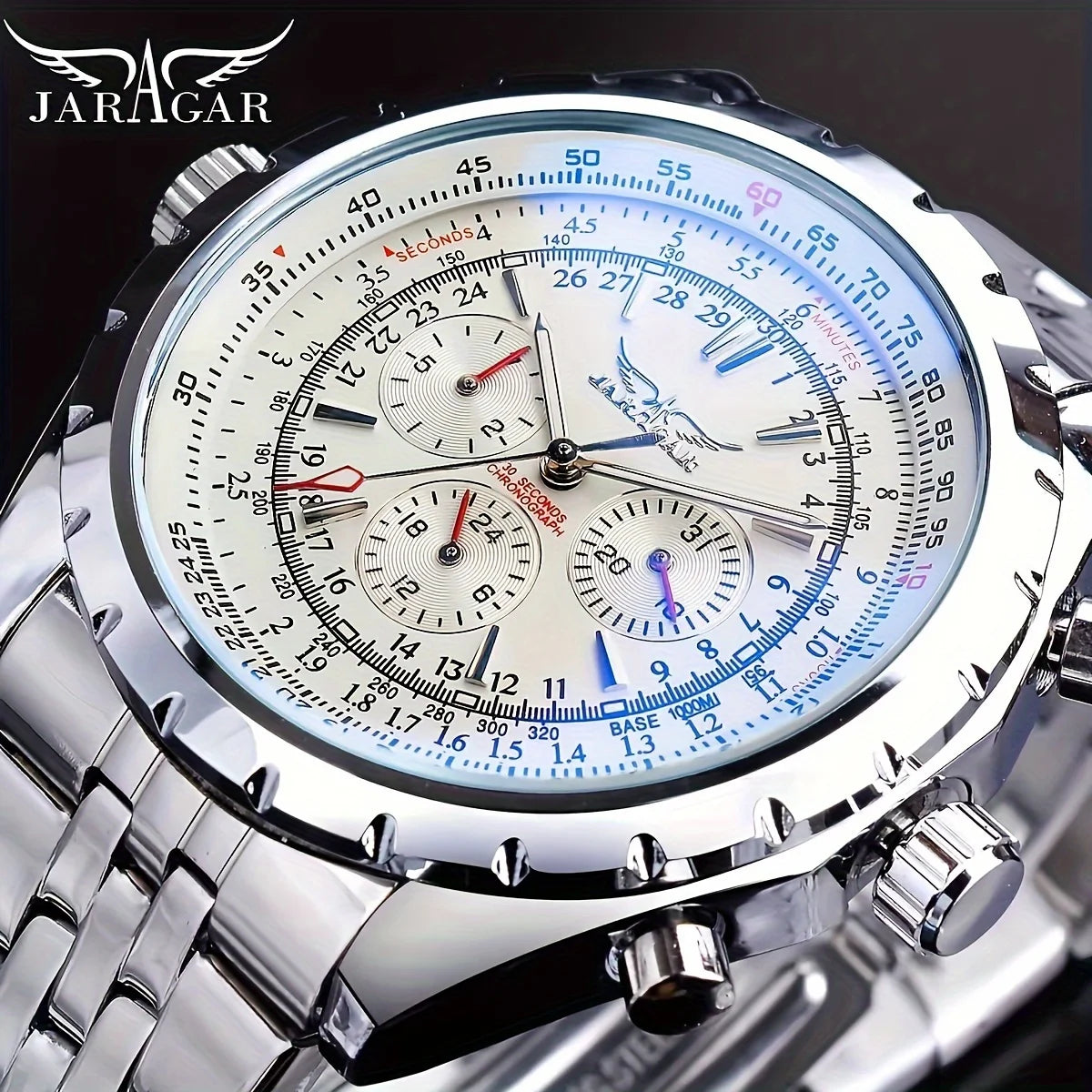 Men's Skeleton Mechanical Steel Watch