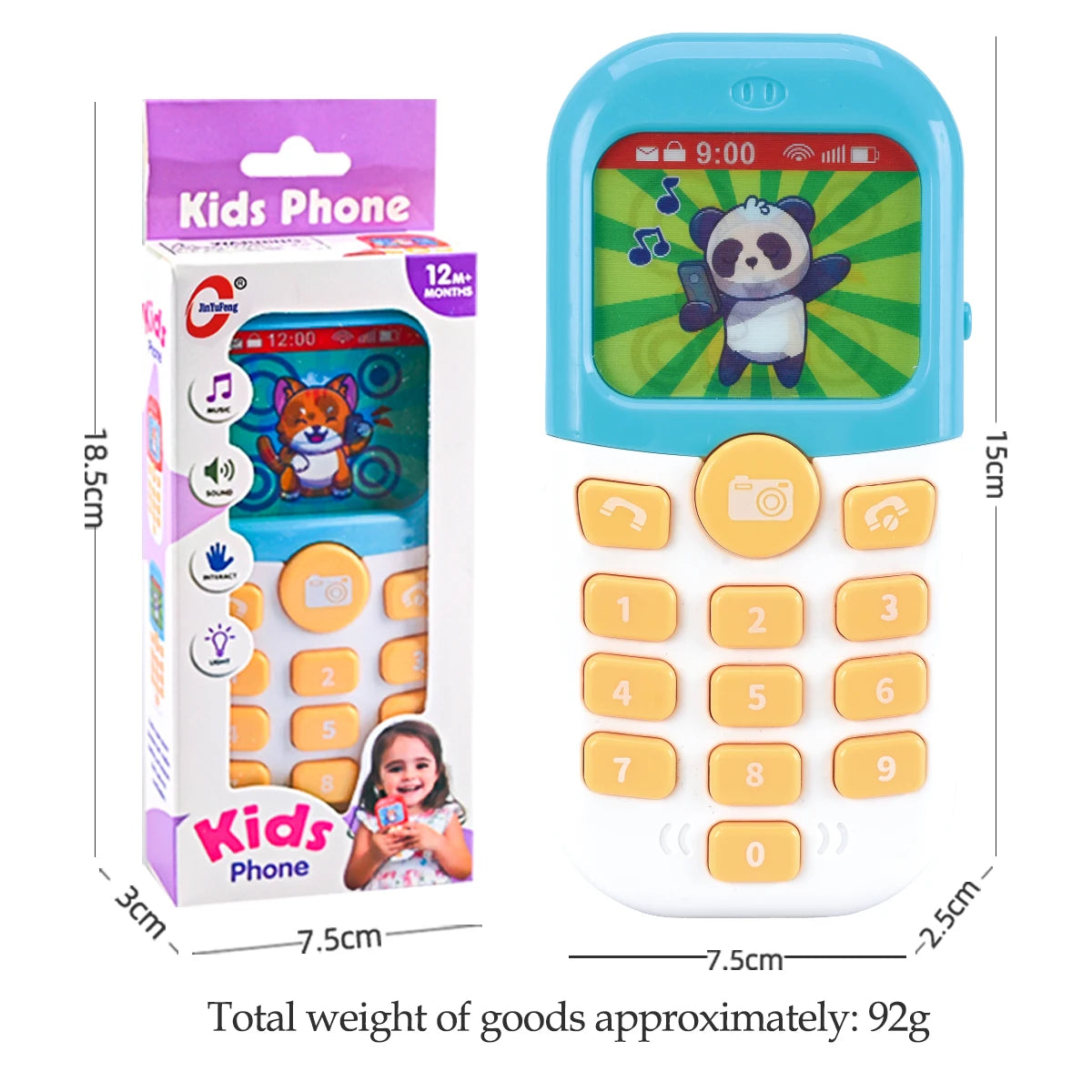 Smartphone Toys, Baby Phone With Music And Light Sound Interact Simulate