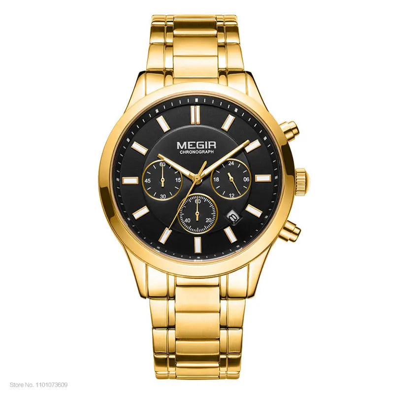 Men's Stainless Steel Chronograph Quartz Watch