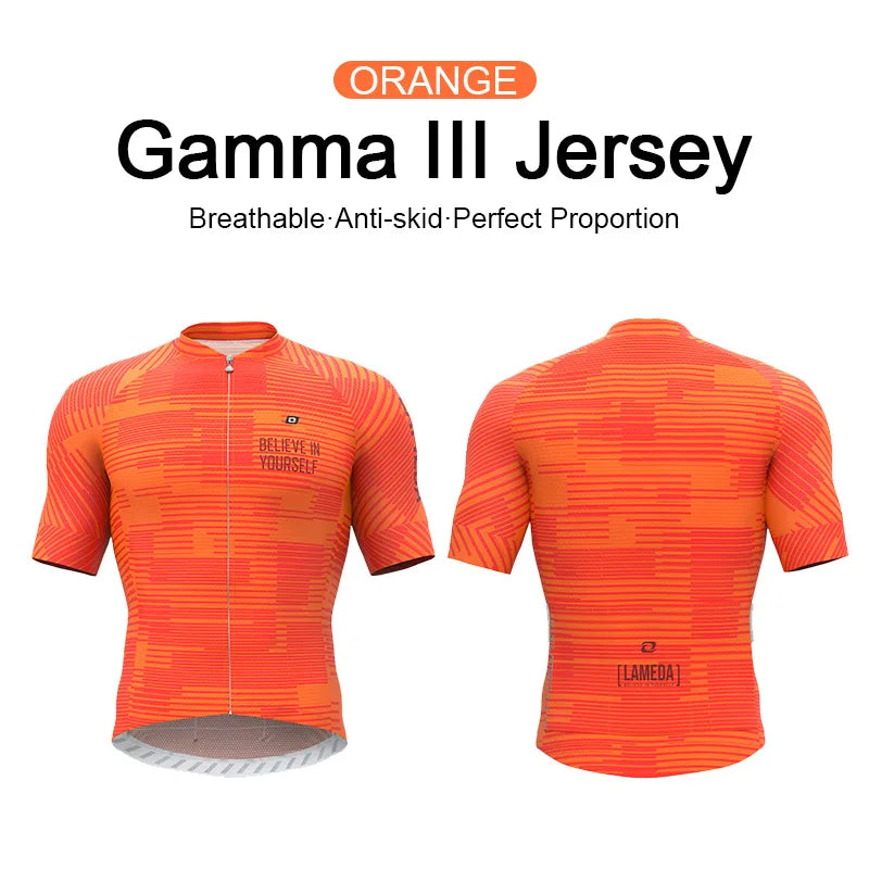 LAMEDA Bike Bicycle Jersey Men Summer Cycliny Short Sleeve for Men Biking Clothing Moisure Wicking MTB Top Shirts with 3 Pockets