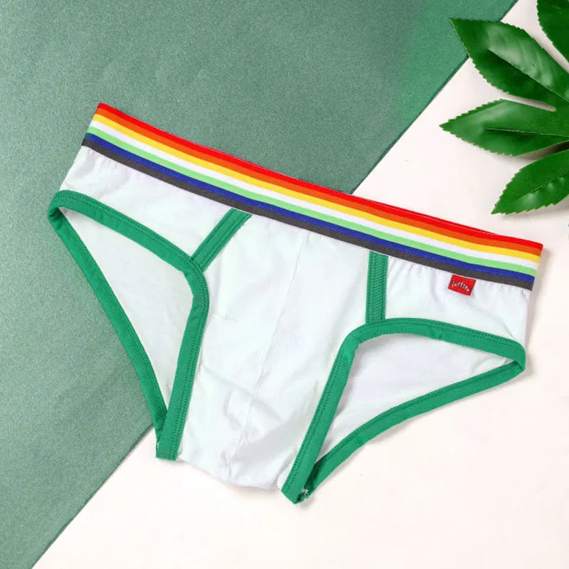 Rainbow-Waist Cotton Briefs