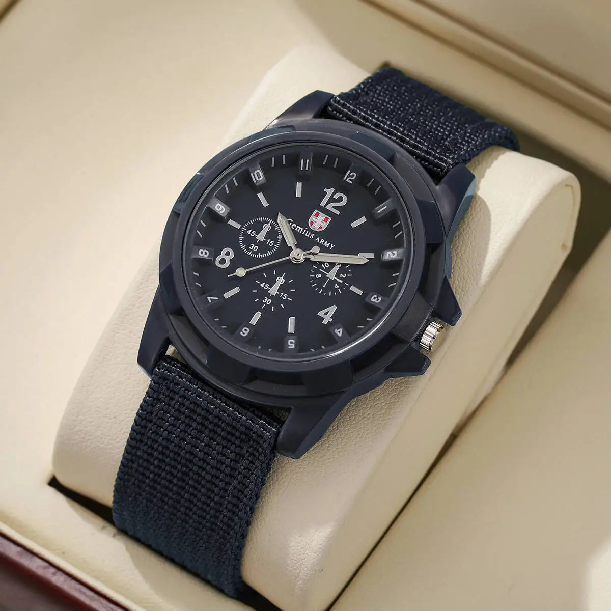 Men's Military-Style Nylon Strap Watch