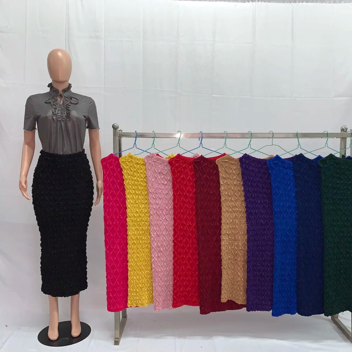 181029# Long Skirts for Women Fit Slim High Waist Skirt Plus Size Skirt