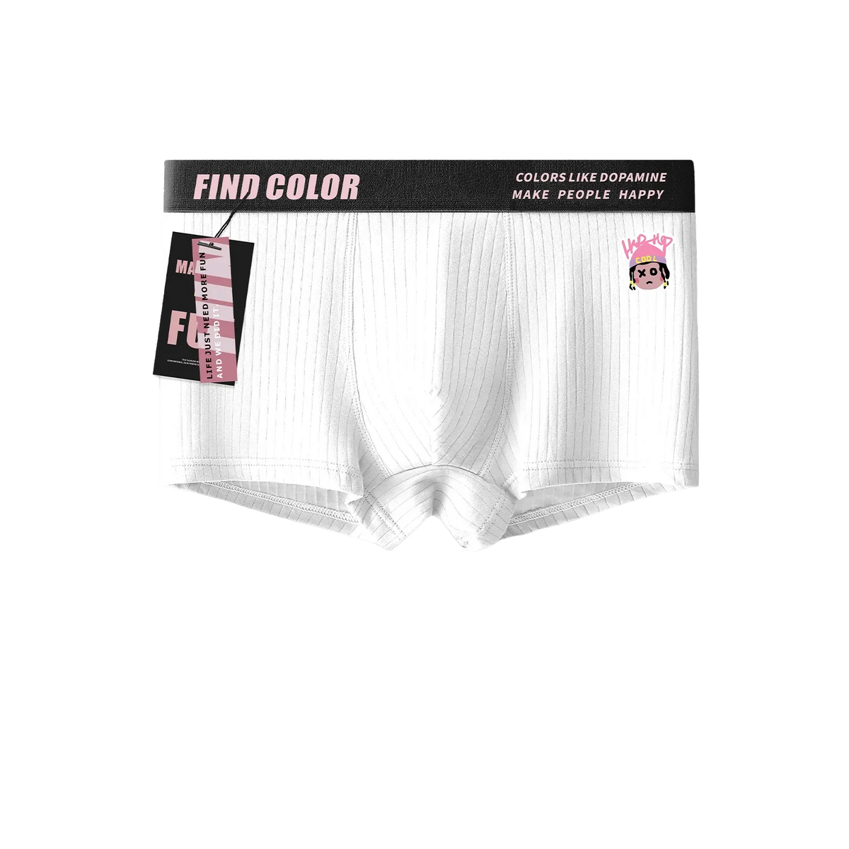 Mens Panties Boxers Modal Cotton Men's Underwear Breathable Man Boxershorts Striped Underpants Skin-friendly Boxer Shorts Pink