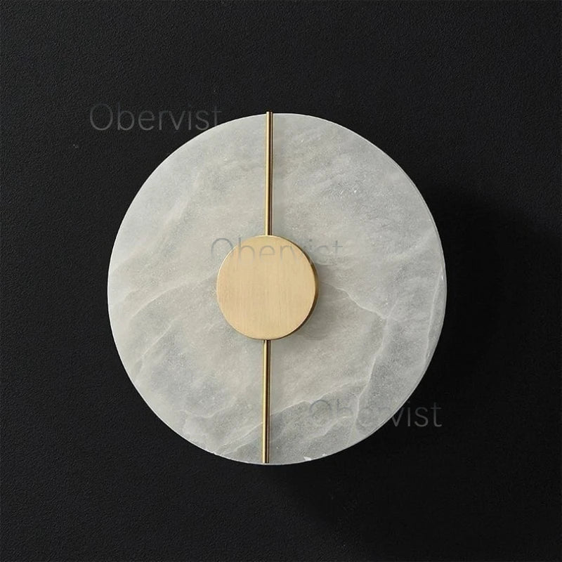 Modern Luxury Creative Marble Wall Light - Alabaster Marble Wall Sconce for Bedroom Bedside Living Room Aisle Indoor Decor