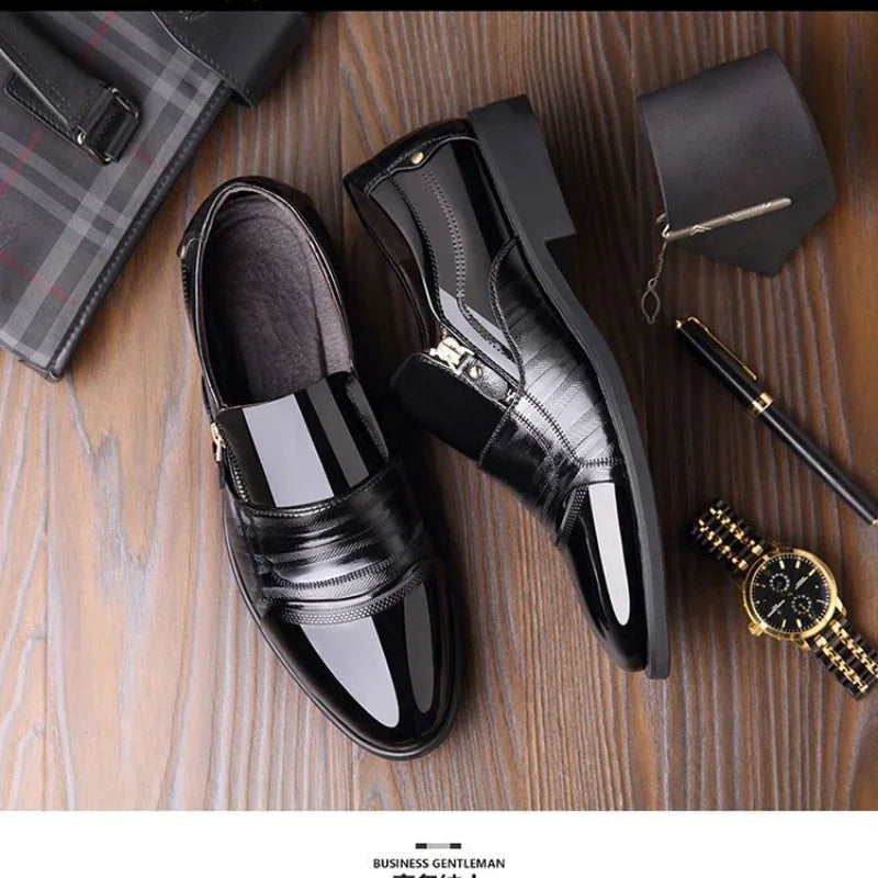 Men's Leather-Style Business Shoes