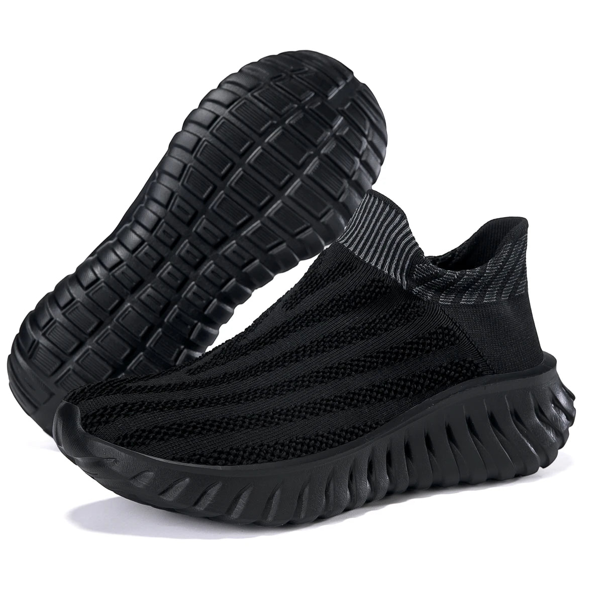 Men'S One Foot Walking Shoes Anti Slip Running Shoes, Breathable Thick