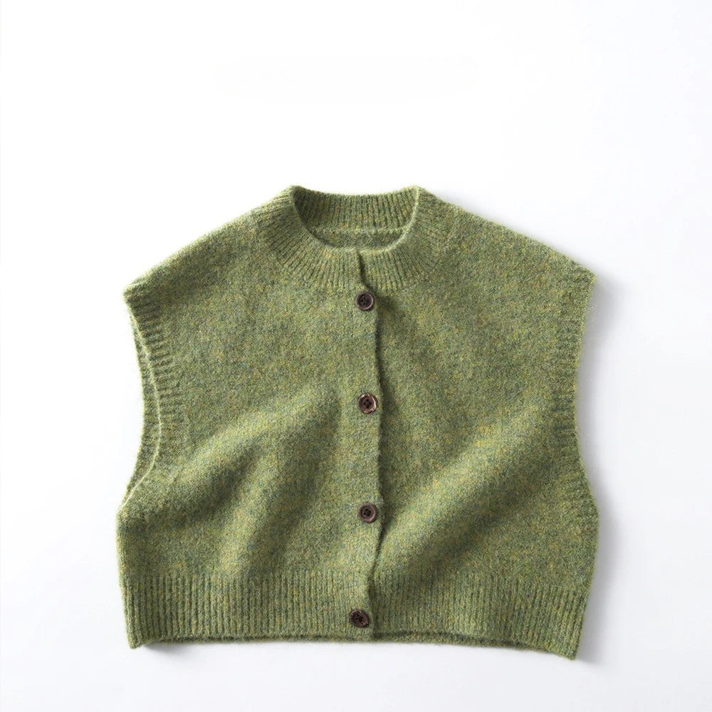 Childrens Knitwear Waistcoat Baby Boys Girls Singlebreast Knitted Sweater Retro Style Kids Clothes Soft Loose Warm Knitwear