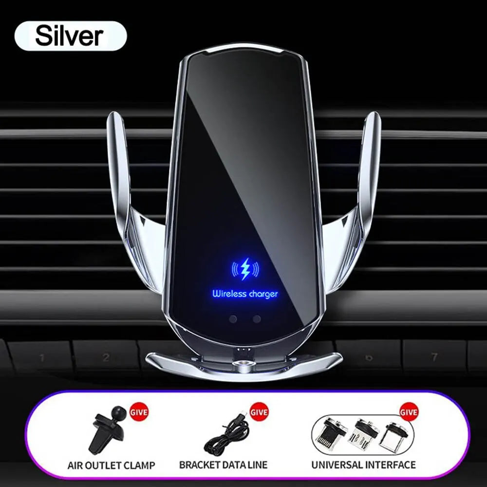 15W Auto-Clamping Wireless Car Charger & Phone Holder