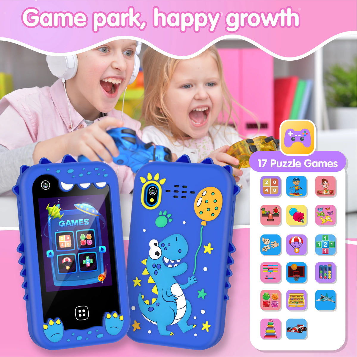 Kids Smart Phone For Girls Boys Kids Cell Phone Toys Dual Camera Music