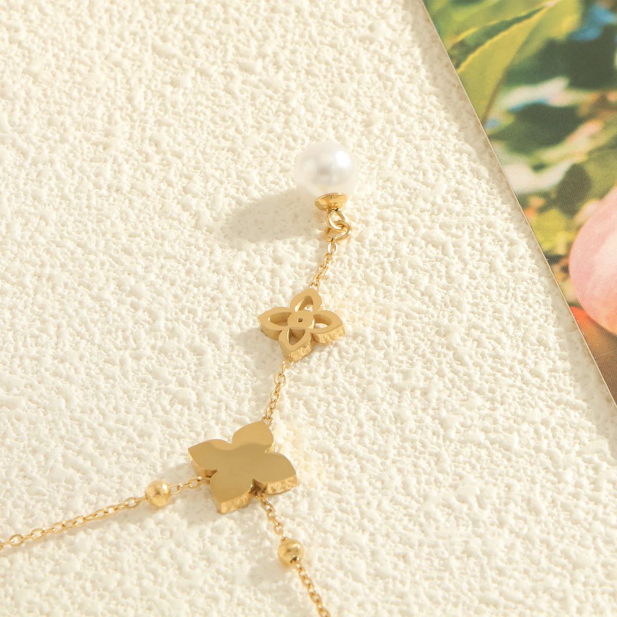 Pearl Clover Layered Necklace