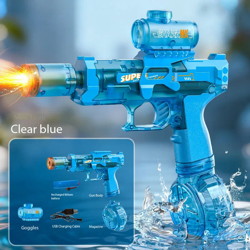 Electric Water Gun Ice Rat With Light Sound Energy Gathering Ring