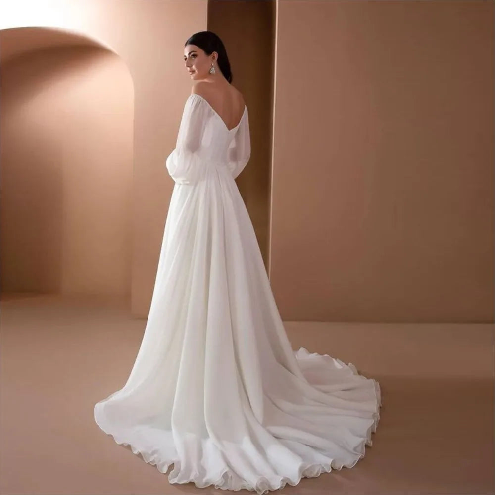 Dresses For Woman Vestidos Solid Color Slim Robe Evening Dress One Line