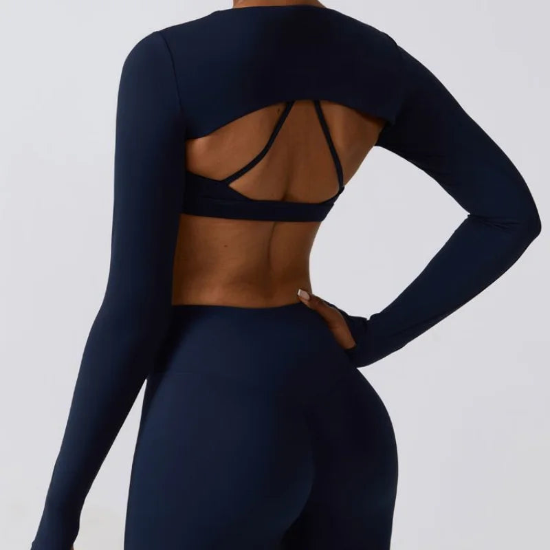 Women'S Sexy Tight Yoga Clothes Two-Piece Set with Chest Pad Sports