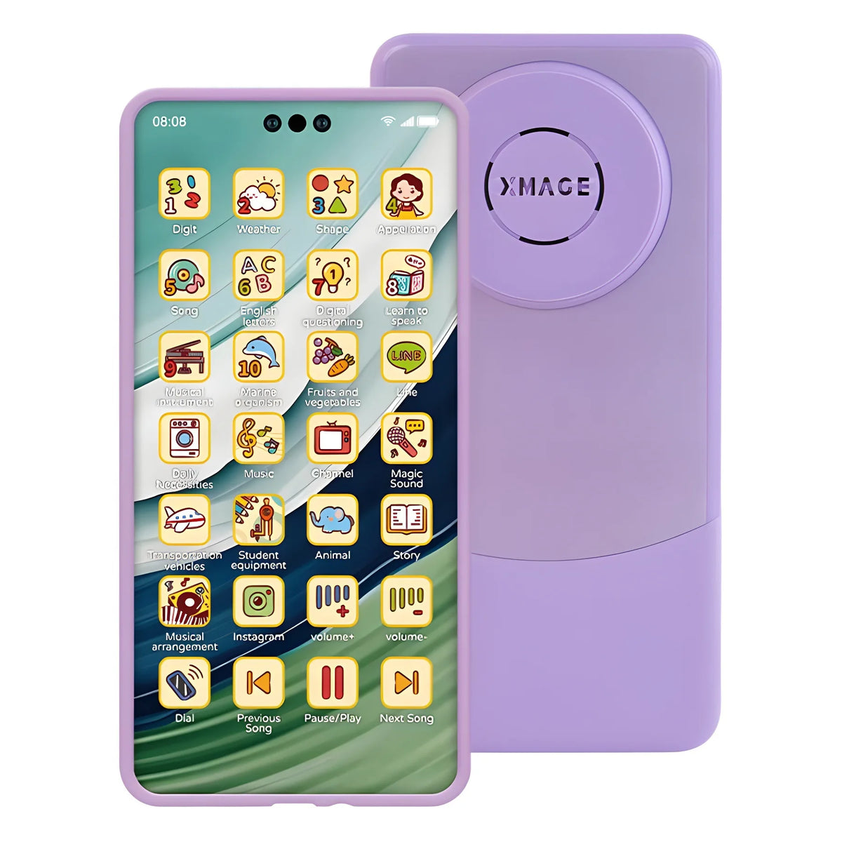 Kids Smart Simulation Phone Toy Rechargeable Touchscreen Early Education