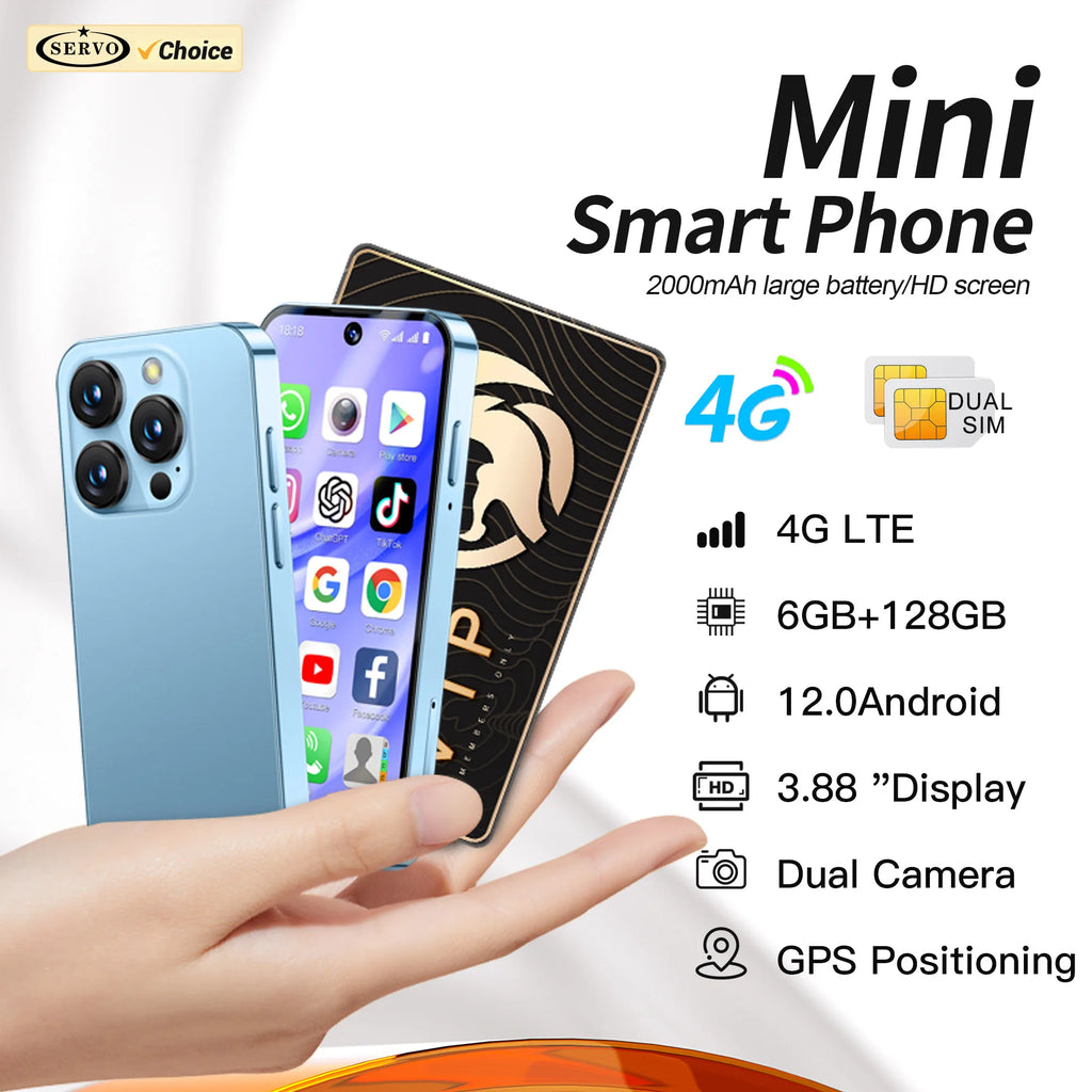 SERVO 19PRO 4G Network Mini Smartphone Android12 OS RAM 6GB ROM 128GB