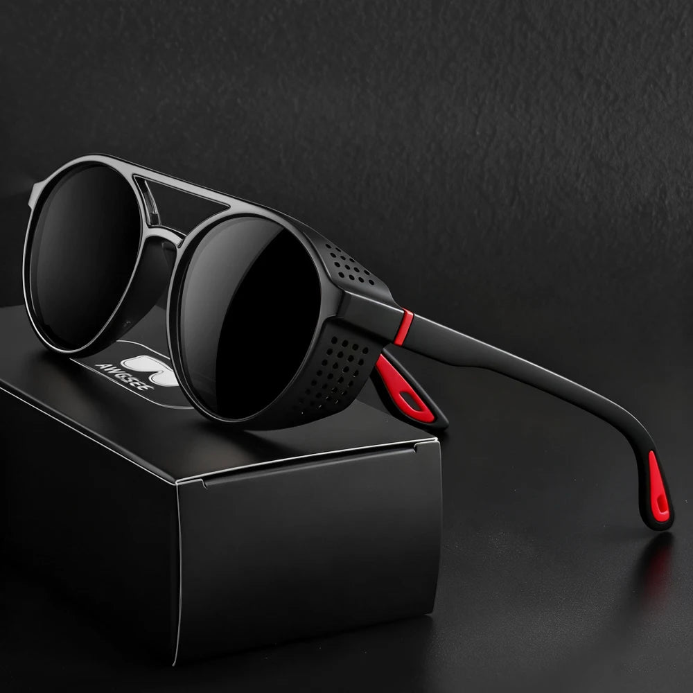 Round Steampunk-Style Sunglasses
