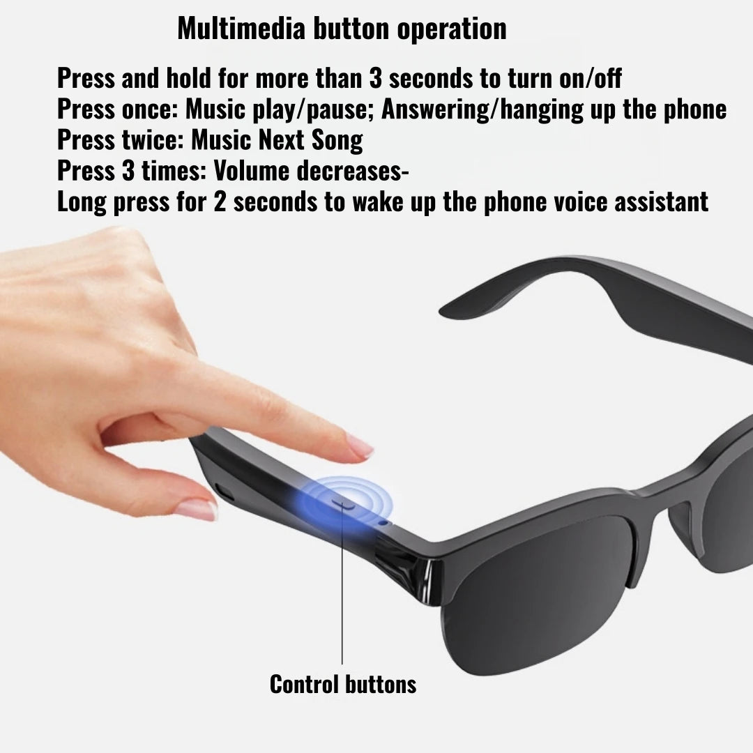 Smart Wireless V5.3 Sunglasses Multifunctional Glasses Wireless Calling